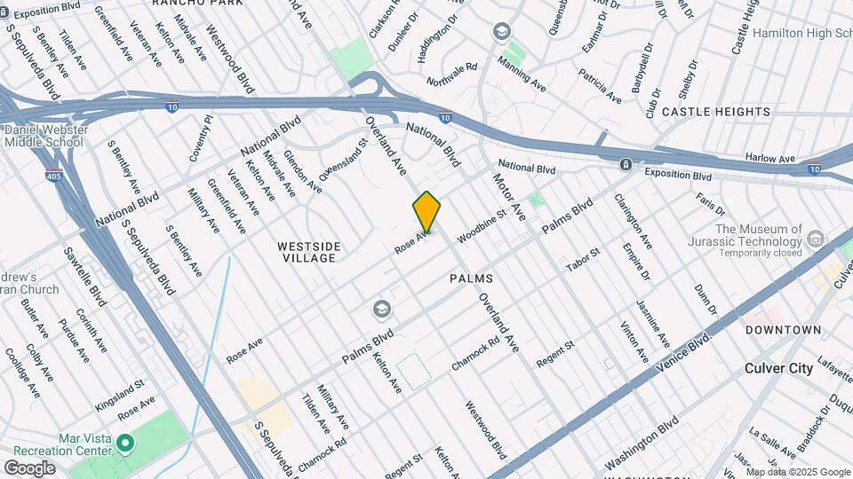 10722 Rose Ave Mapa y Detalles de la Ubicación