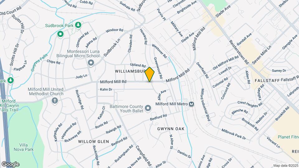 501 Milford Mill Rd Map and Location Details