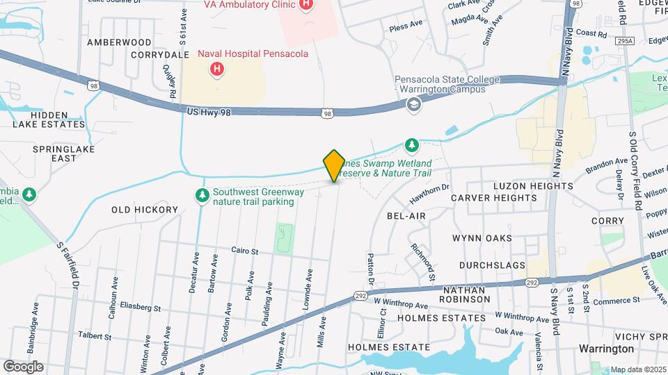 1295 Mills Ave Mapa y Detalles de la Ubicación