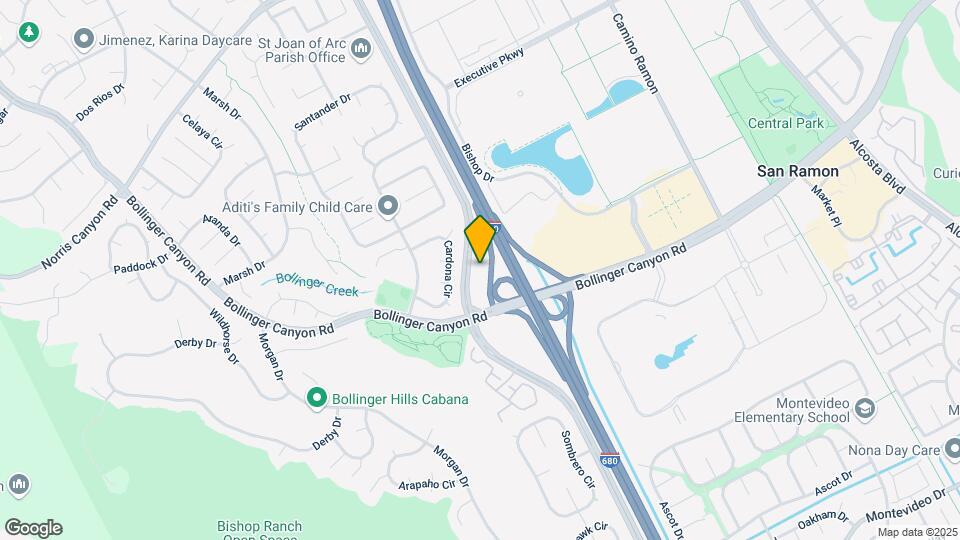 Furnished Studio-San Ramon - Bishop Ranch Map and Location Details