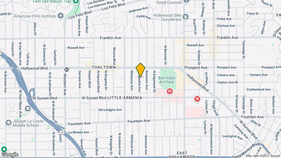 1628 N Alexandria Ave Mapa y Detalles de la Ubicación