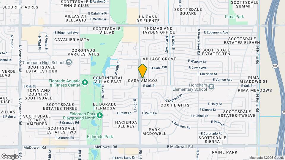 8020 E Oak St Map and Location Details