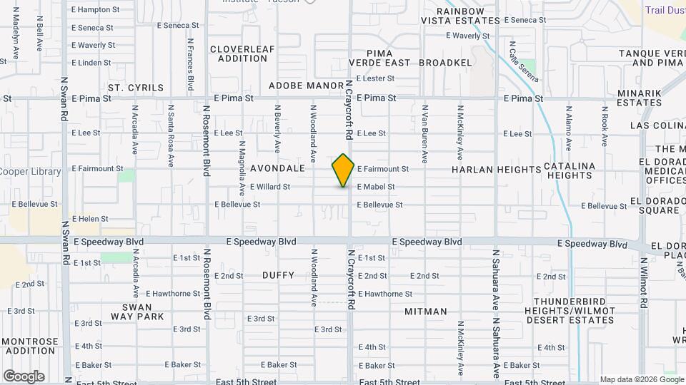 5458 E Willard St Map and Location Details