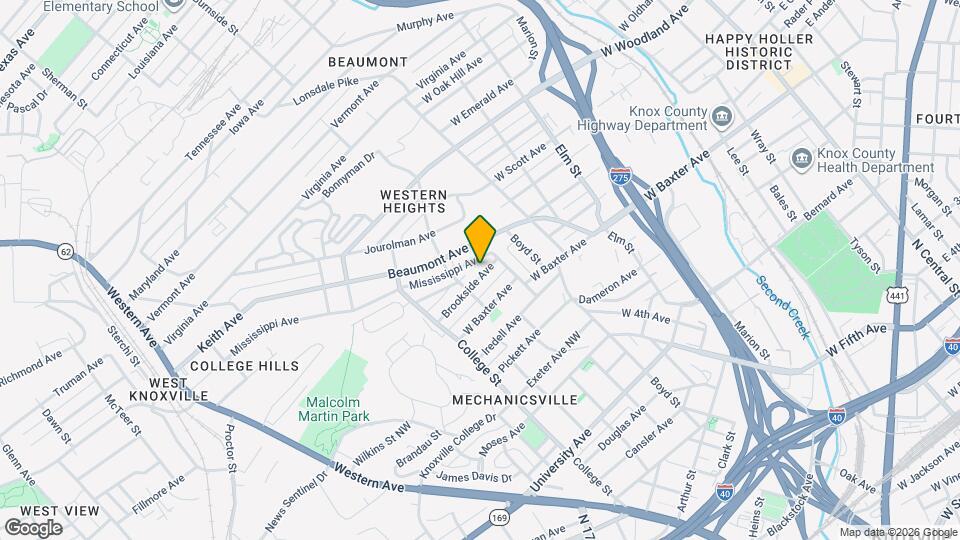 1321 Brookside Ave Map and Location Details