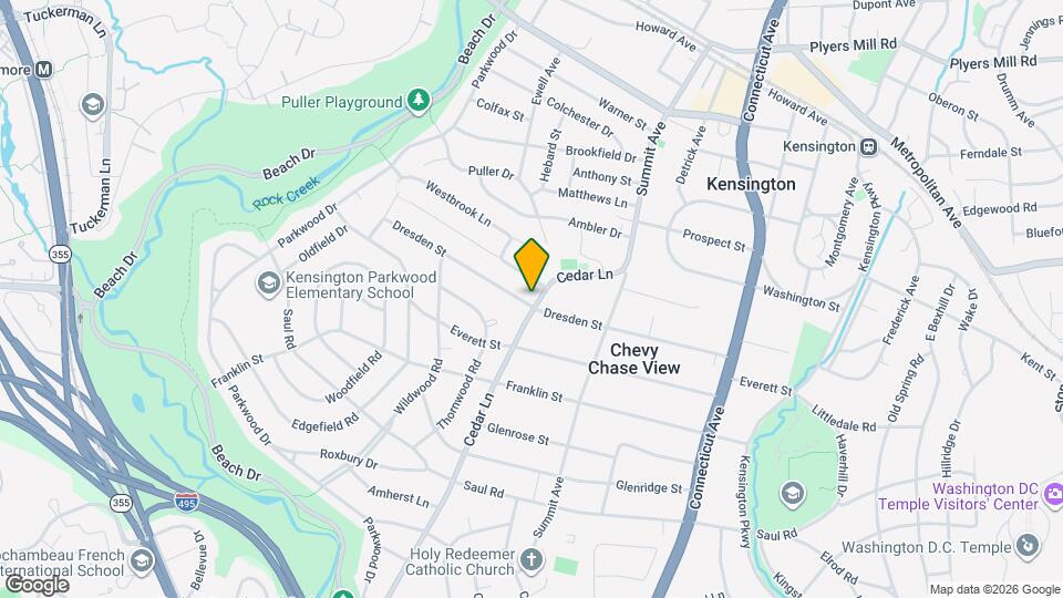 10118 Cedar Ln Map and Location Details