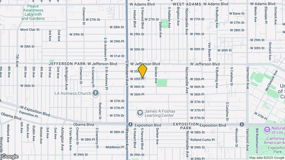 1622 W 35th Pl Map and Location Details