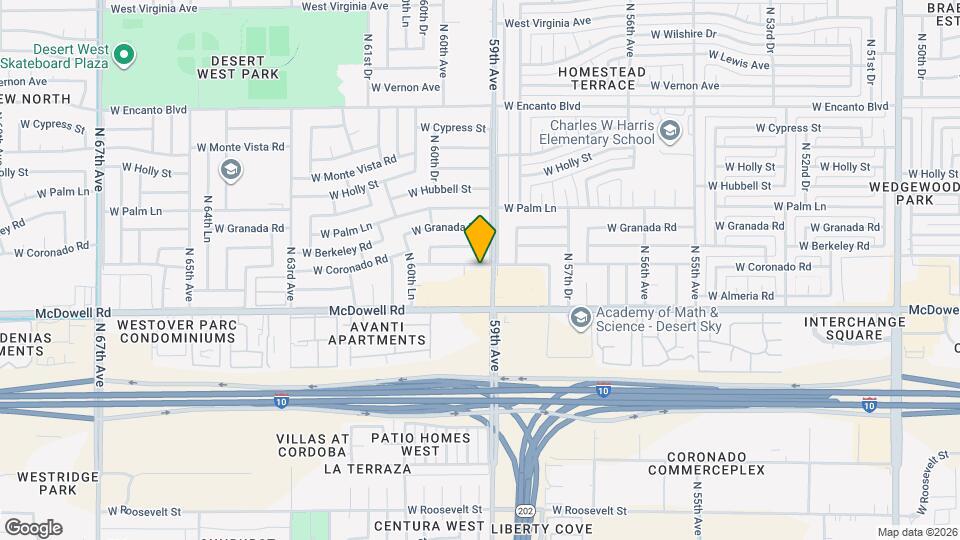 5909 W Coronado Rd Mapa y Detalles de la Ubicación