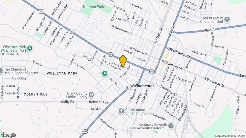 213 W Hickman St Map and Location Details