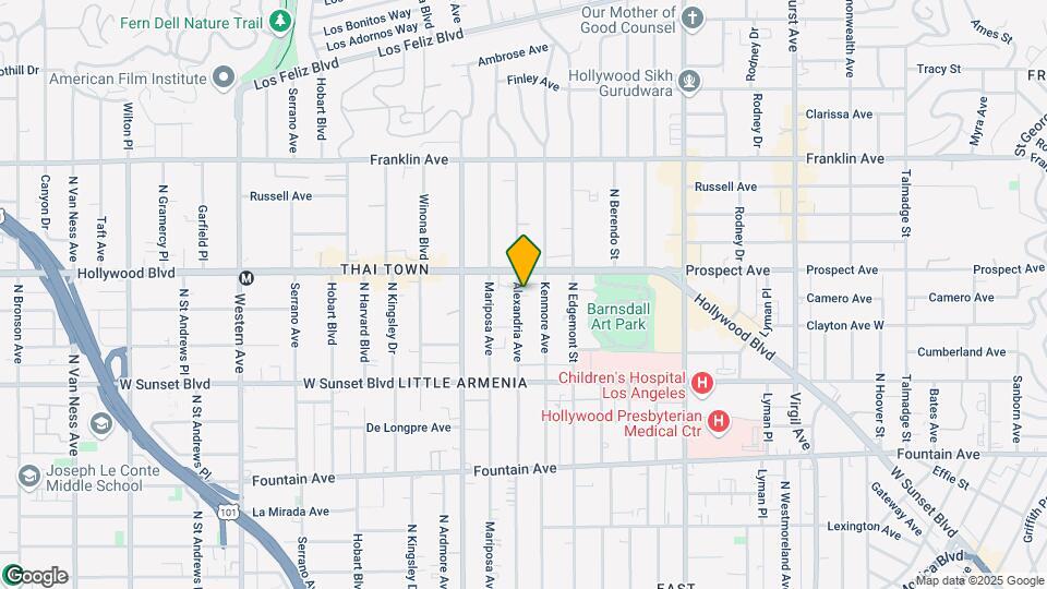 1640 N Alexandria Ave Map and Location Details