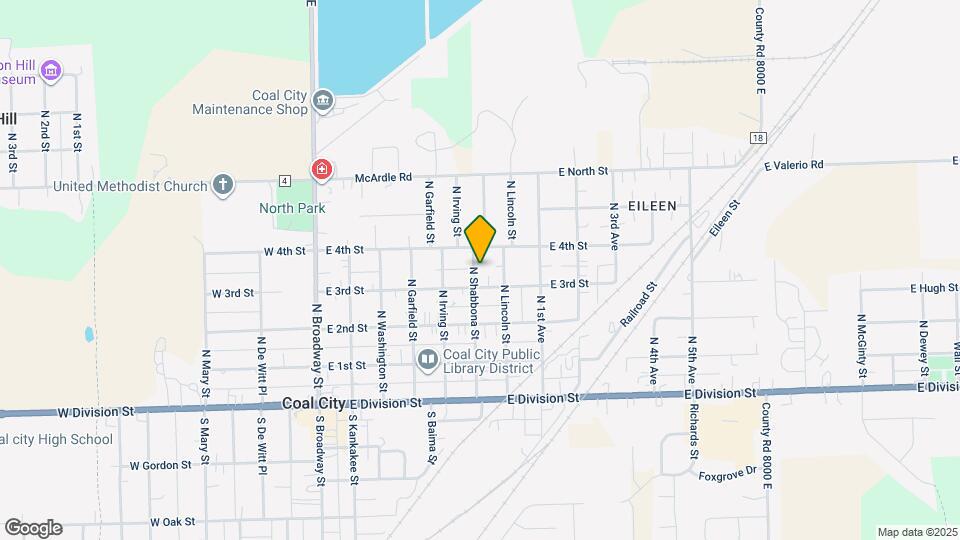 345 N Shabbona St Map and Location Details