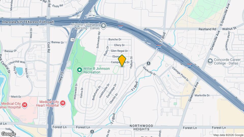 12435 Oberlin Dr Map and Location Details