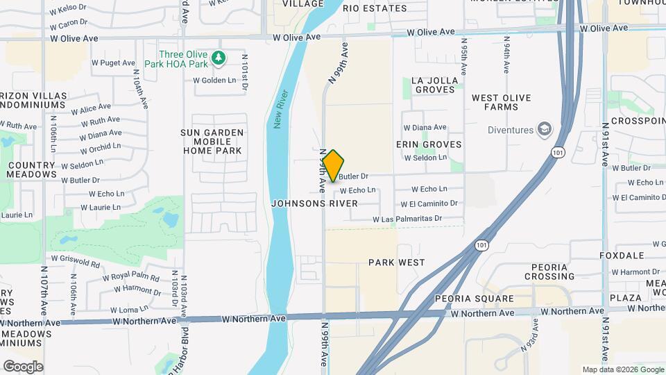 9864 W Echo Ln Map and Location Details