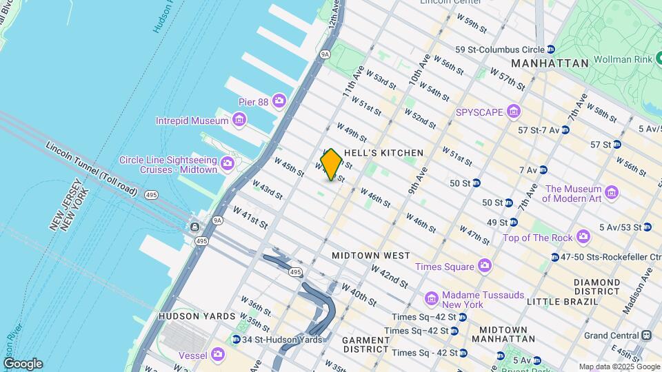 517-525 W 45th St Mapa y Detalles de la Ubicación