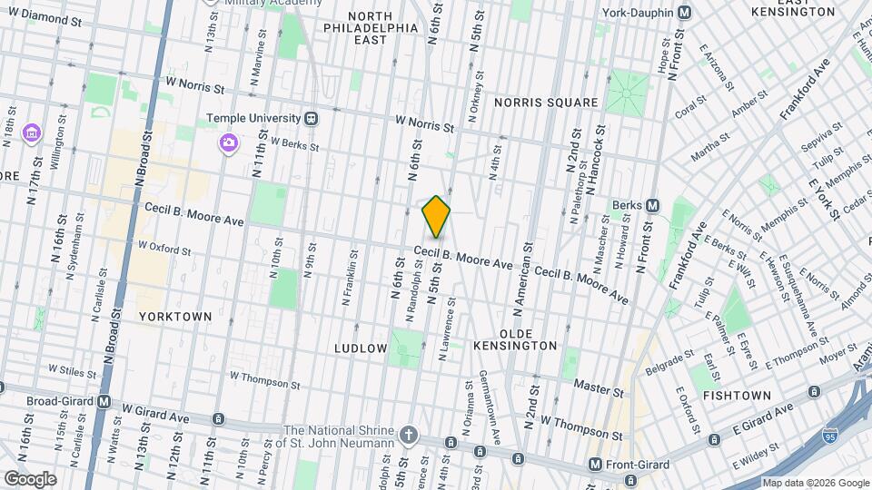 1708 N 5th St Map and Location Details