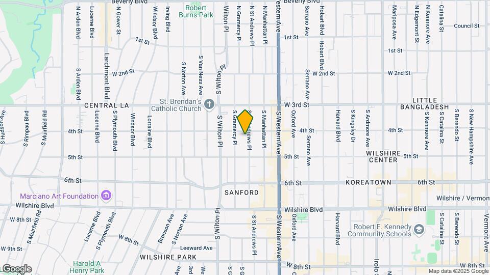415 S St Andrews Pl Map and Location Details