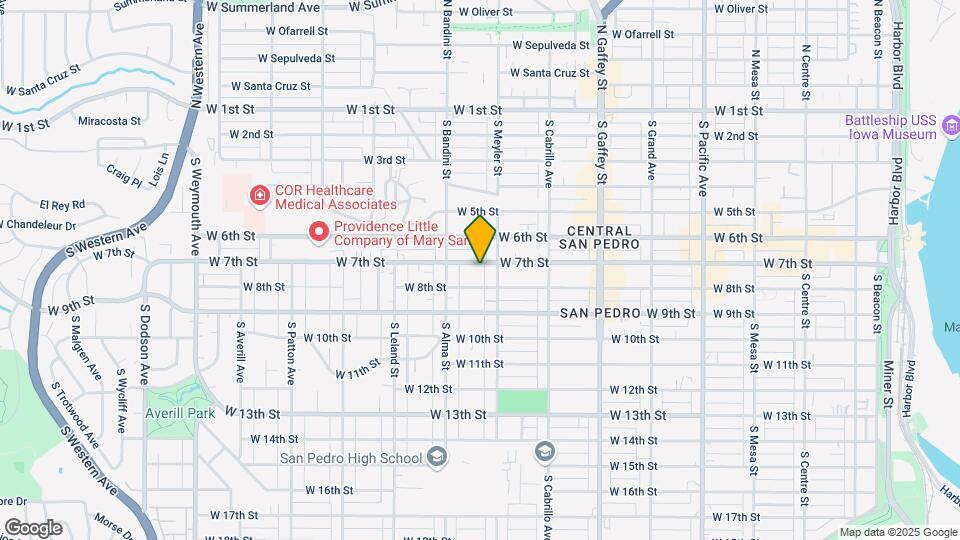 929 W 7th St Map and Location Details