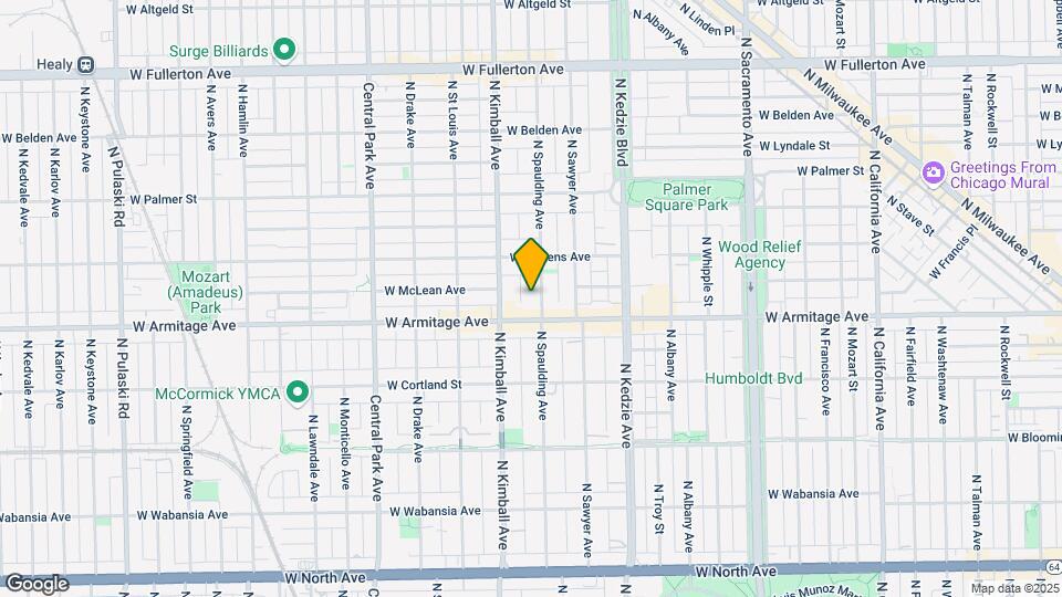 2016-2018 N Spaulding Ave Map and Location Details