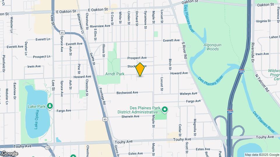 1725 Howard Ave Map and Location Details