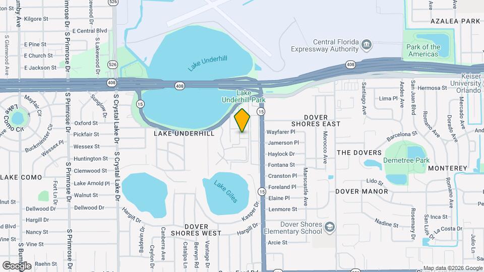 4328 Lake Underhill Rd Map and Location Details