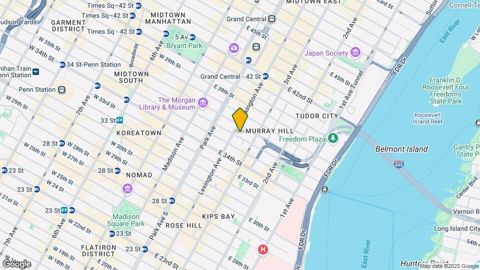 141 E 36th St Map and Location Details
