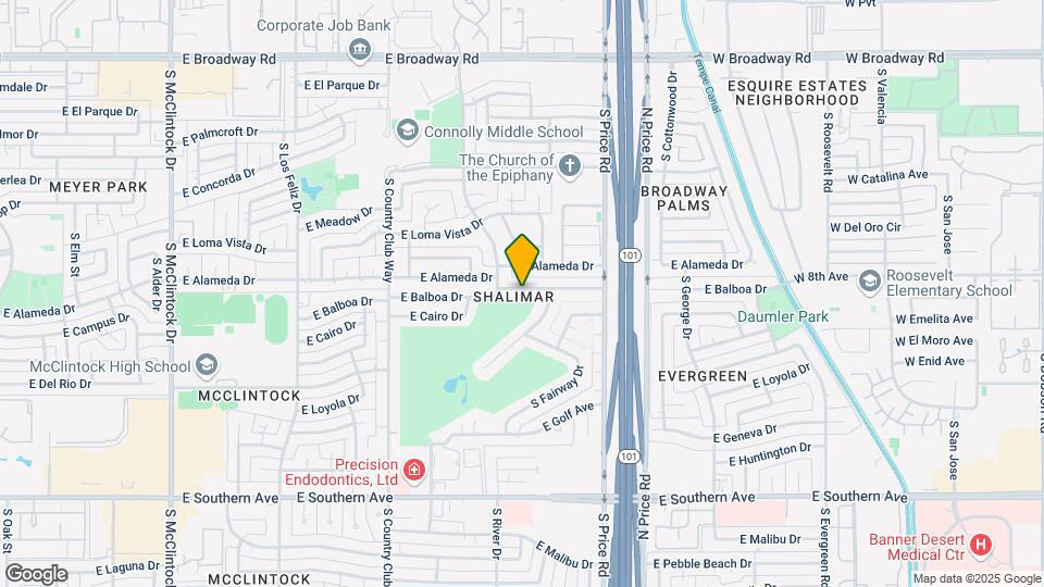 2115 E Balboa Dr Map and Location Details