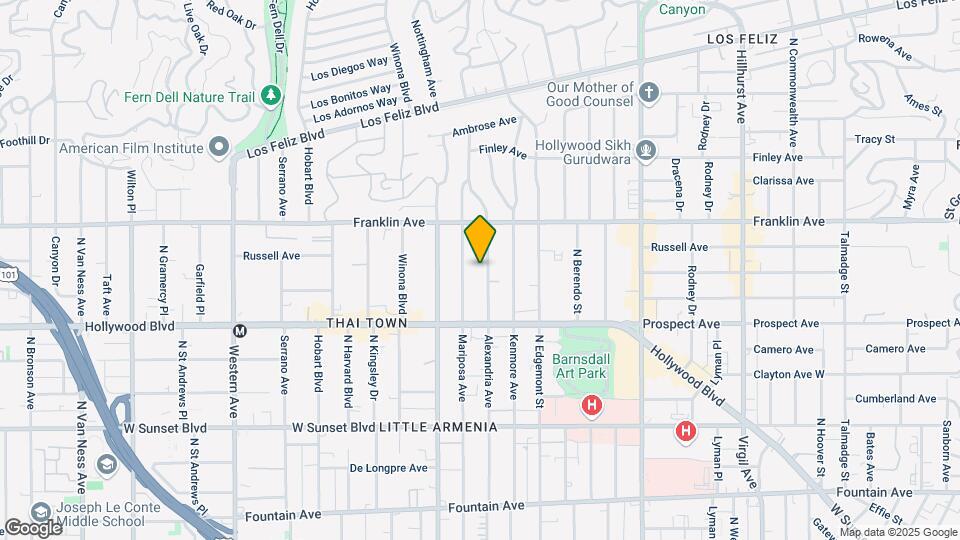 1801 N Alexandria Ave Map and Location Details