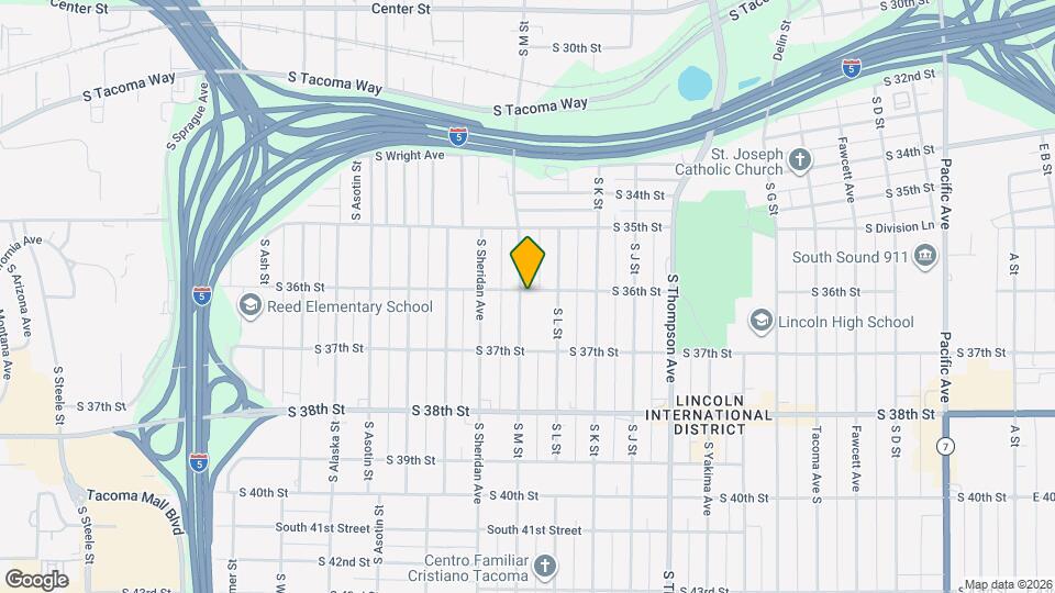 3601 S M St, Unit B Map and Location Details