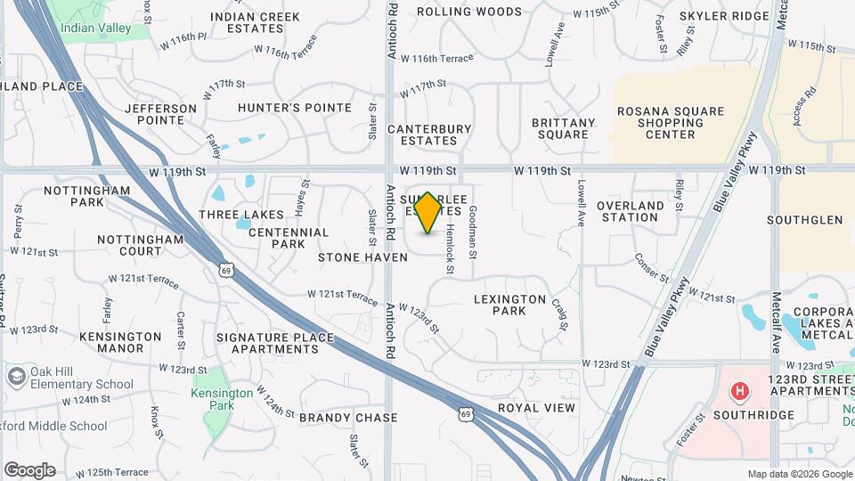 8323 W 120th Ter Map and Location Details