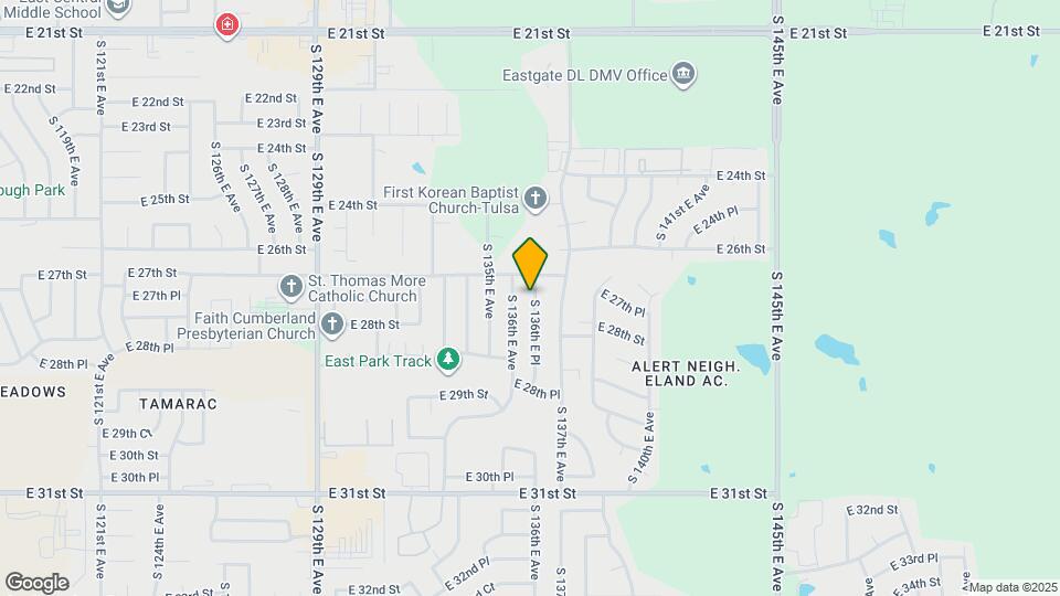 2720 S 136th E Pl Map and Location Details