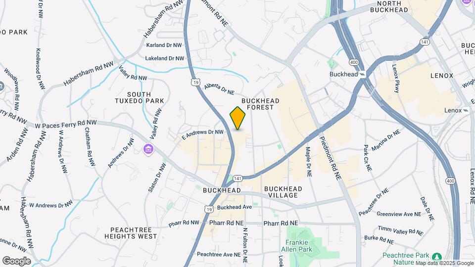 Buckhead Village Lofts Map and Location Details