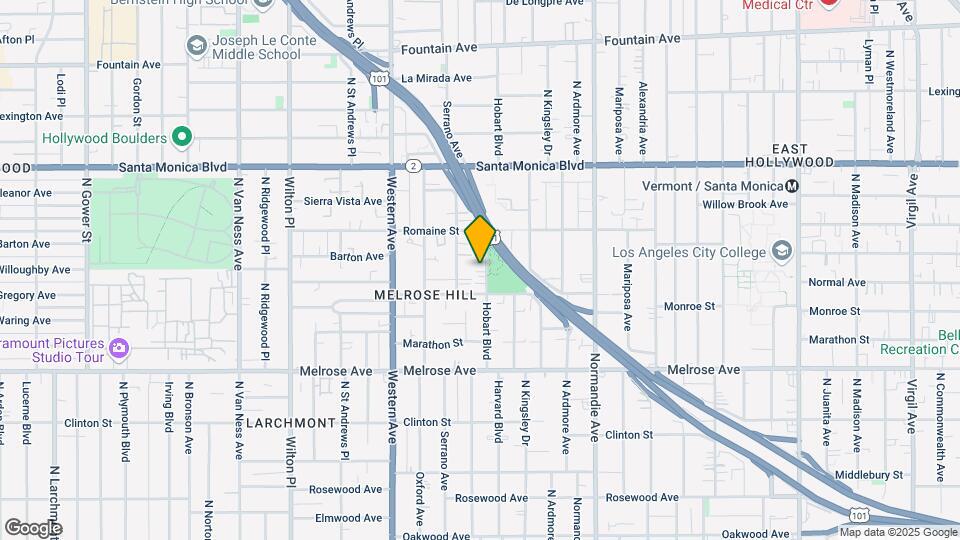 927-931 N Hobart Blvd Mapa y Detalles de la Ubicación