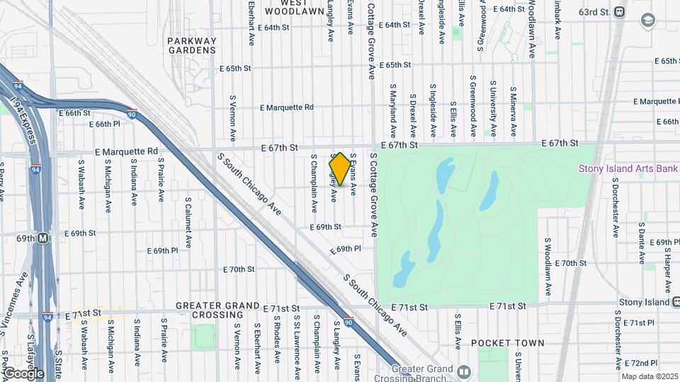 6803 S Langley Ave Map and Location Details