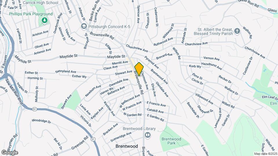 2923 Brownsville Rd Map and Location Details