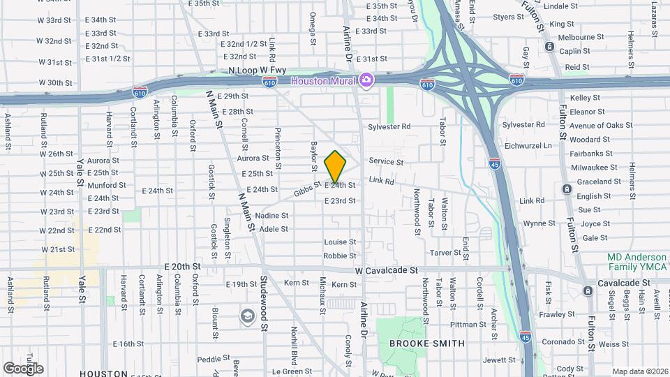 1200 E 24th St Map and Location Details