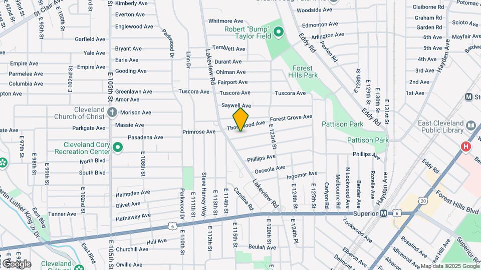 11703 Castlewood Ave Map and Location Details