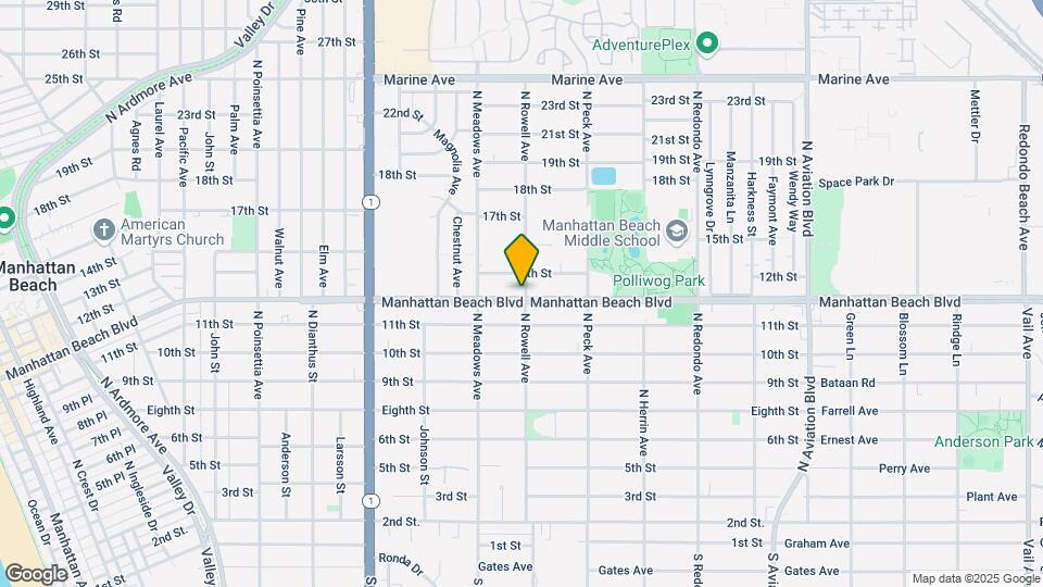 1351 Manhattan Beach Blvd Map and Location Details