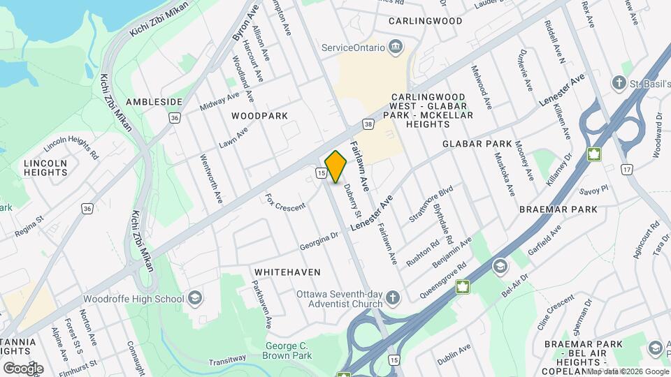 847 Woodroffe Ave Map and Location Details