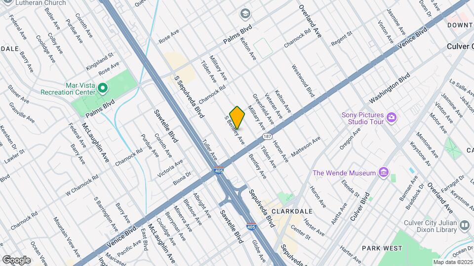 3740 S Bentley Ave Map and Location Details