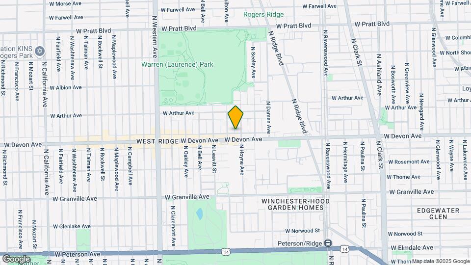 6410-6414 N Hoyne Ave Mapa y Detalles de la Ubicación