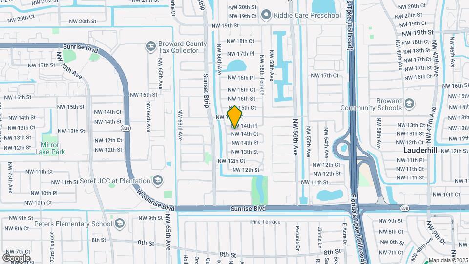 5961 NW 14th Ct Map and Location Details