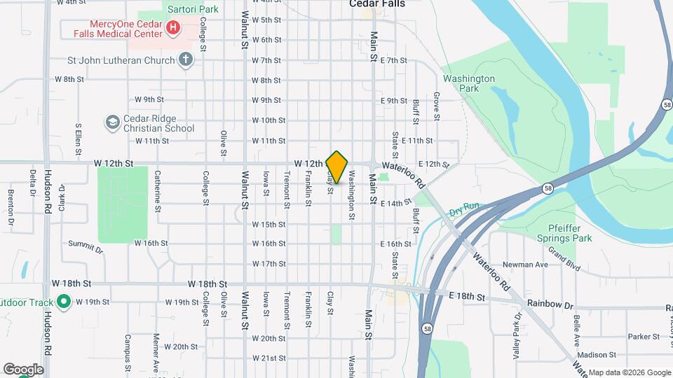 1304 Clay St Map and Location Details