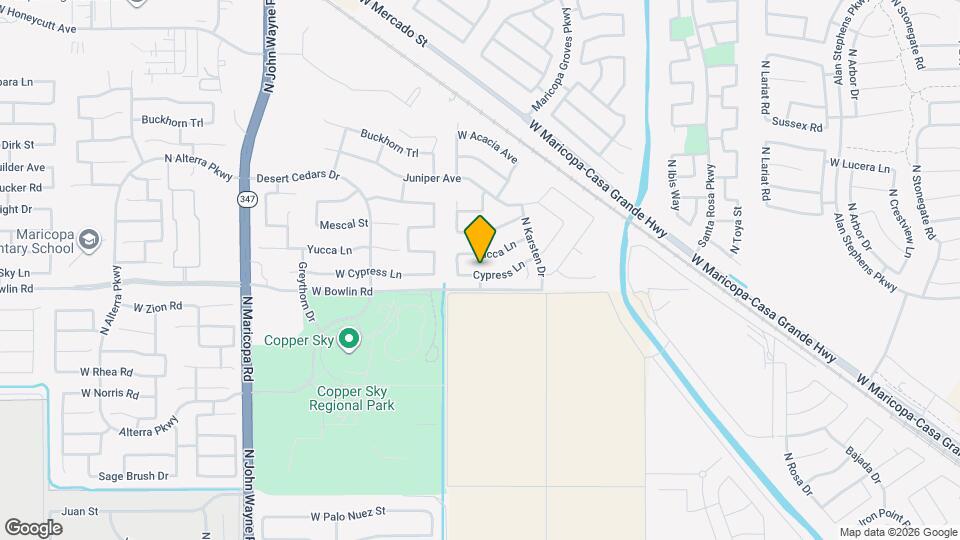 43760 Cypress Ln Map and Location Details