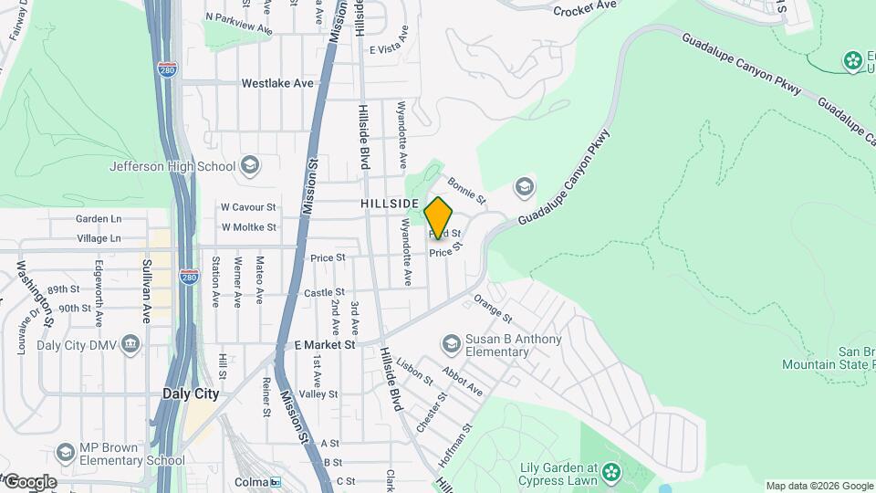 577 Price St Map and Location Details