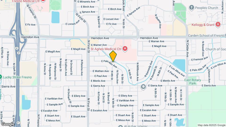 1198 E Palo Alto Ave Map and Location Details
