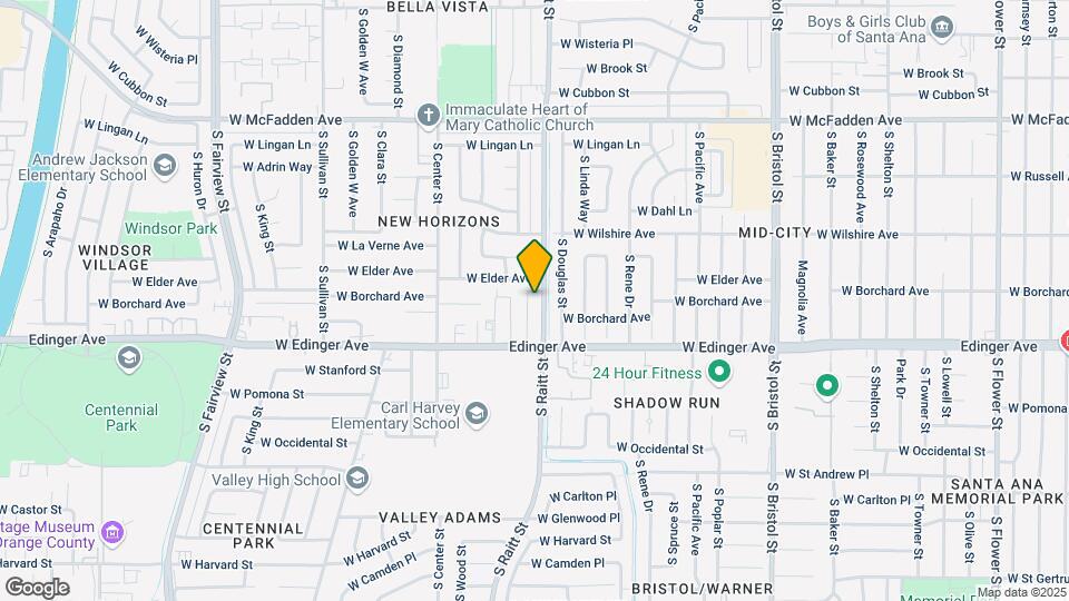 1418 S Raitt St Map and Location Details