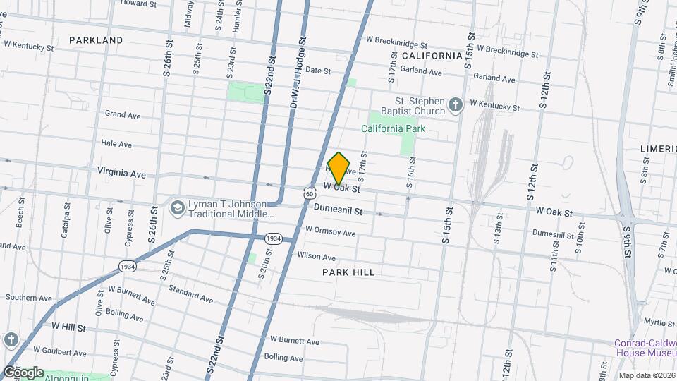 1752 W Oak St Map and Location Details