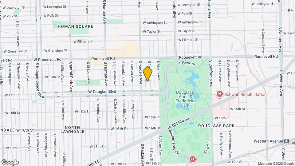 1326 S Troy St, Unit South Troy Mapa y Detalles de la Ubicación