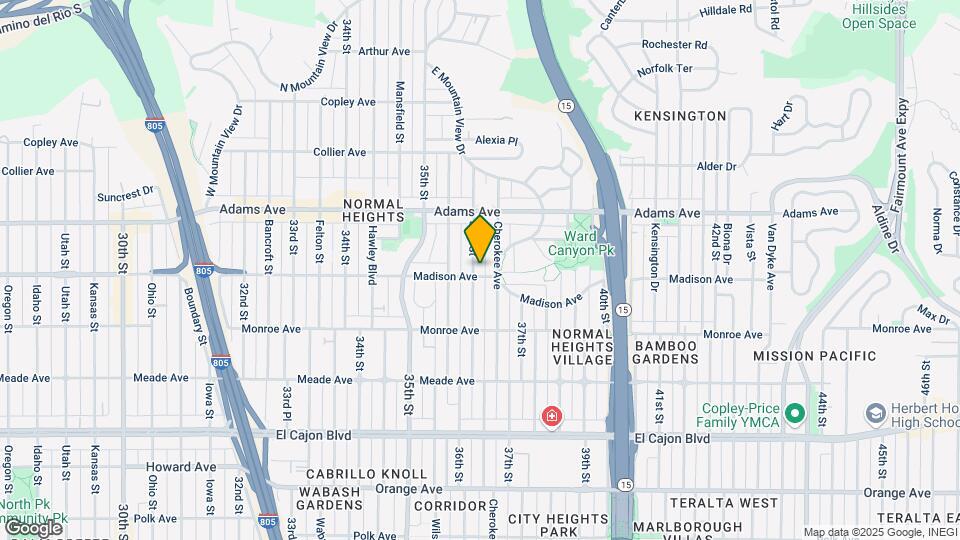 4611 36th St Map and Location Details