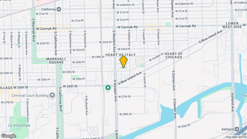 2326 W 25th St Map and Location Details