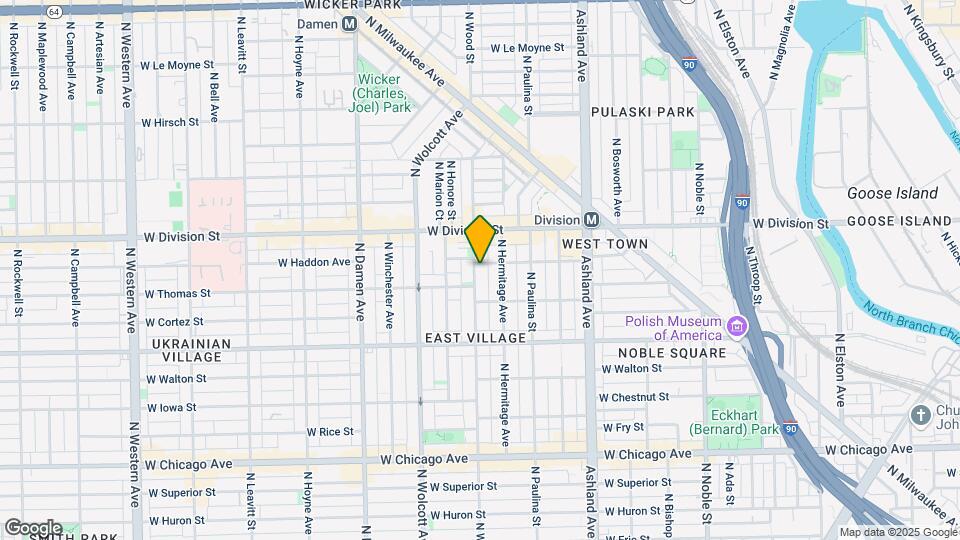 1119 N Wood St-Unit -3 Map and Location Details